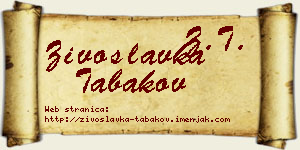 Živoslavka Tabakov vizit kartica